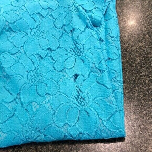 Cece Dress Jade Green Lace Shift Short Sleeve Knee Length Size 6 - Picture 8 of 8